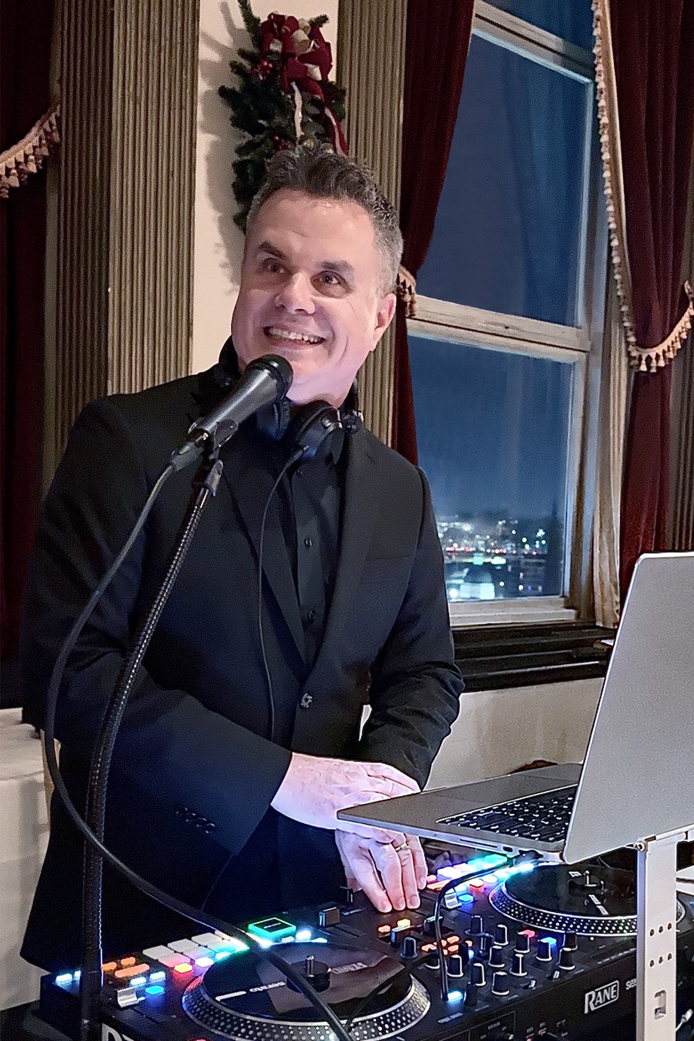 DJ Graeme Ritchie performing at the Providence Biltmore